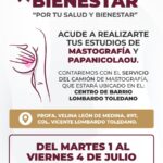 Invitan a la Jornada de Bienestar “Por tu salud y bienestar” con estudios gratuitos de mastografía y Papanicolaou