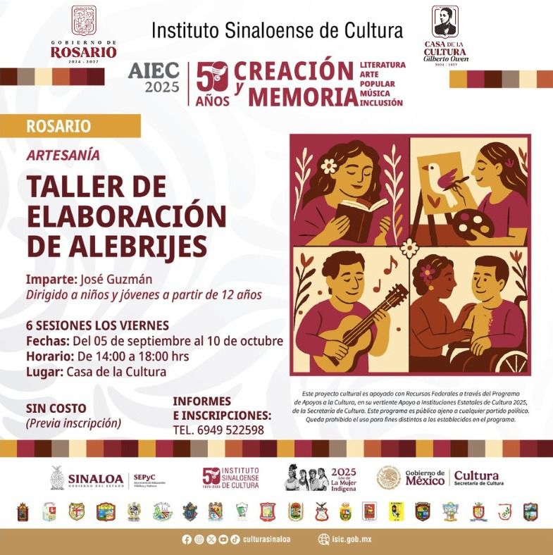 Invitan al taller gratuito de Elaboración de Alebrijes en Rosario