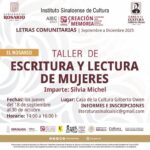 Taller de Escritura y Lectura gratuito para las mujeres rosarenses