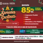Ayuntamiento de Culiacán invita a aprovechar descuentos en multas y recargos durante la Semana Patria