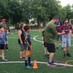 Niñas y niños disfrutan jornada deportiva del IMDEC en el sector Los Ángeles
