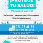 Invitan a la ciudadanía a aplicarse vacunas contra la influenza, neumococo, covid-19 y sarampión