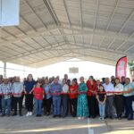 El alcalde Jorge Bojórquez cumple compromiso con la comunidad de Bachoco al entregar techumbre metálica