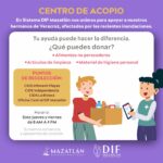 DIF Mazatlán instala centro de acopio en apoyo a familias afectadas por las lluvias en Veracruz y otros estados