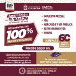 ¡Para que lo aproveches! Ayuntamiento de Culiacán amplía hasta el 29 de noviembre los descuentos del Buen Fin 2025