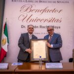 Recibe Gobernador Rocha Moya la distinción “Benefactor Universitas” de la Escuela Libre de Derecho de Sinaloa