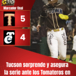 Tucson sorprende y asegura la serie ante los Tomateros en Culiacán
