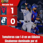 Tomateros cae 1-0 en un Clásico Sinaloense dominado por el pitcheo