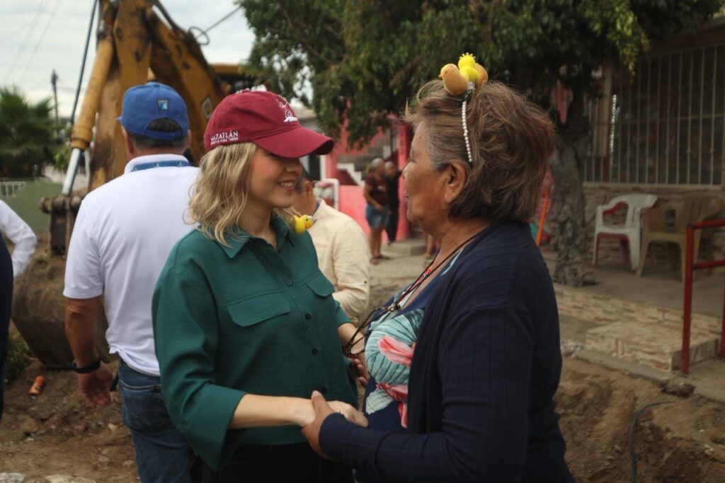 Supervisa la Presidenta Estrella Palacios obra de alcantarillado en Jabalíes