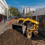 Inicia la primera etapa de reparación de la superficie de rodamiento de concreto estampado en el centro de la ciudad