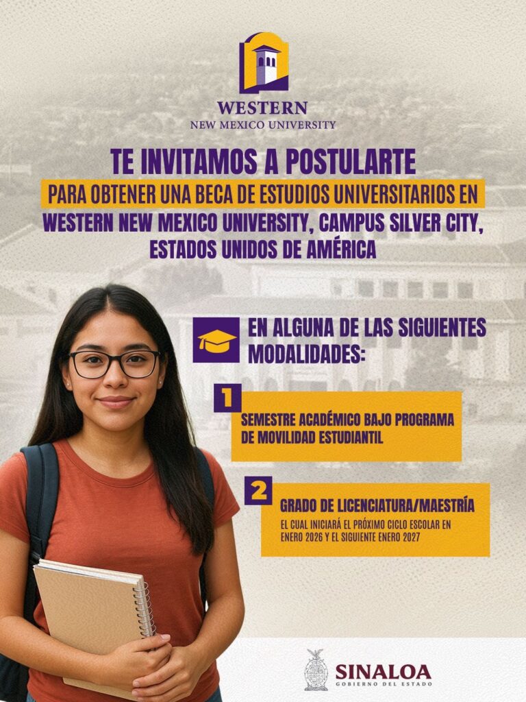 Gobierno del Estado de Sinaloa impulsa la formación de las y los estudiantes sinaloenses con becas para estudiar en Estados Unidos