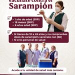Secretaría de Salud llama a la población a vacunarse contra el sarampión