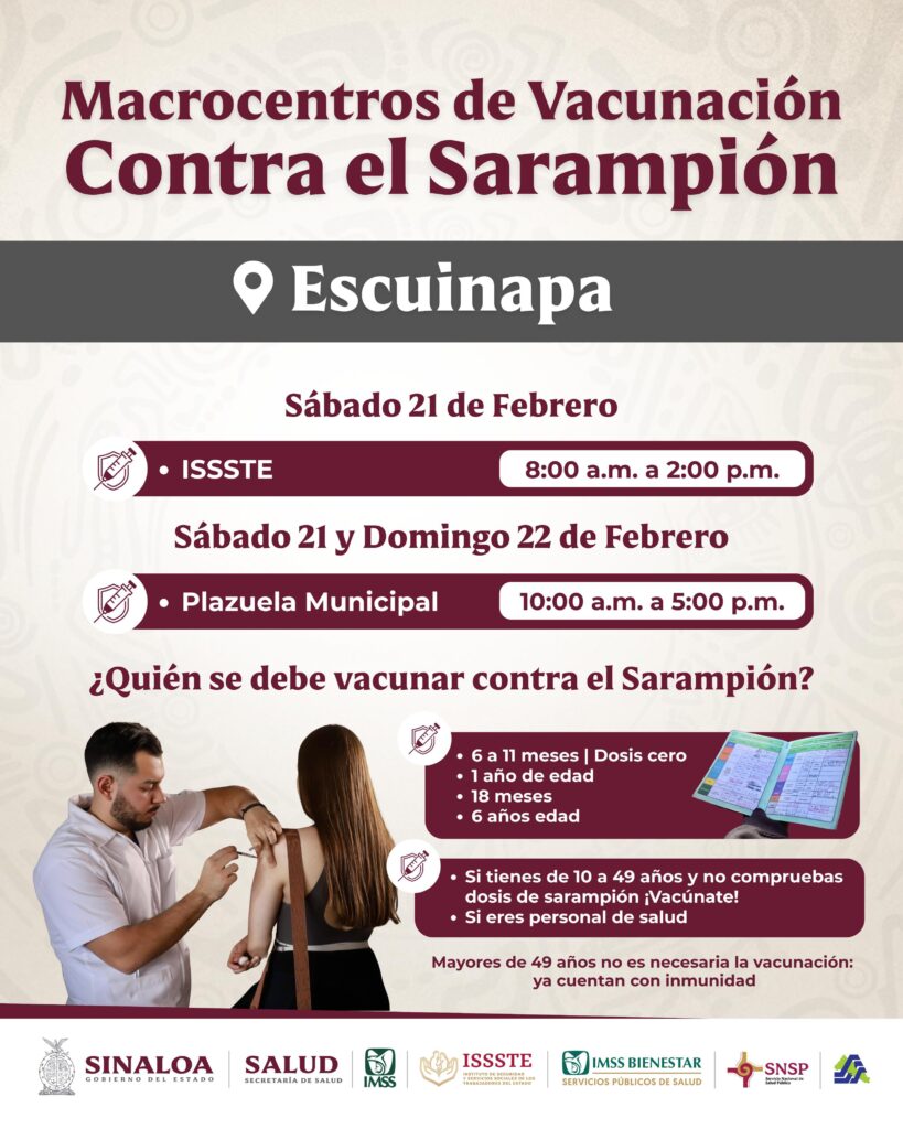 Secretaría de Salud habilita más macrocentros de vacunación contra el sarampión