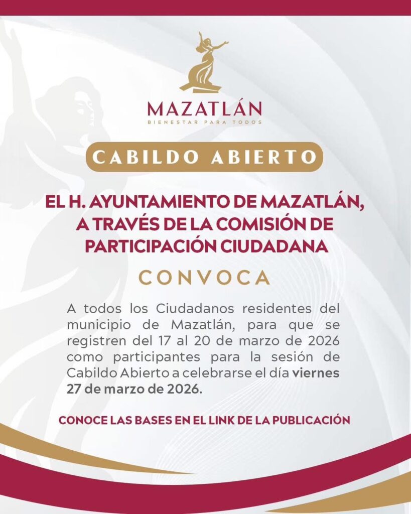 Inicia recepción de propuestas para participar en sesión de Cabildo Abierto
