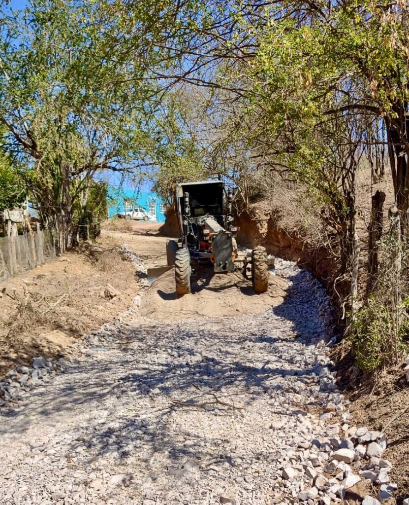 Avanza Gobierno de Mazatlán con rehabilitación de caminos sacacosechas en la zona rural