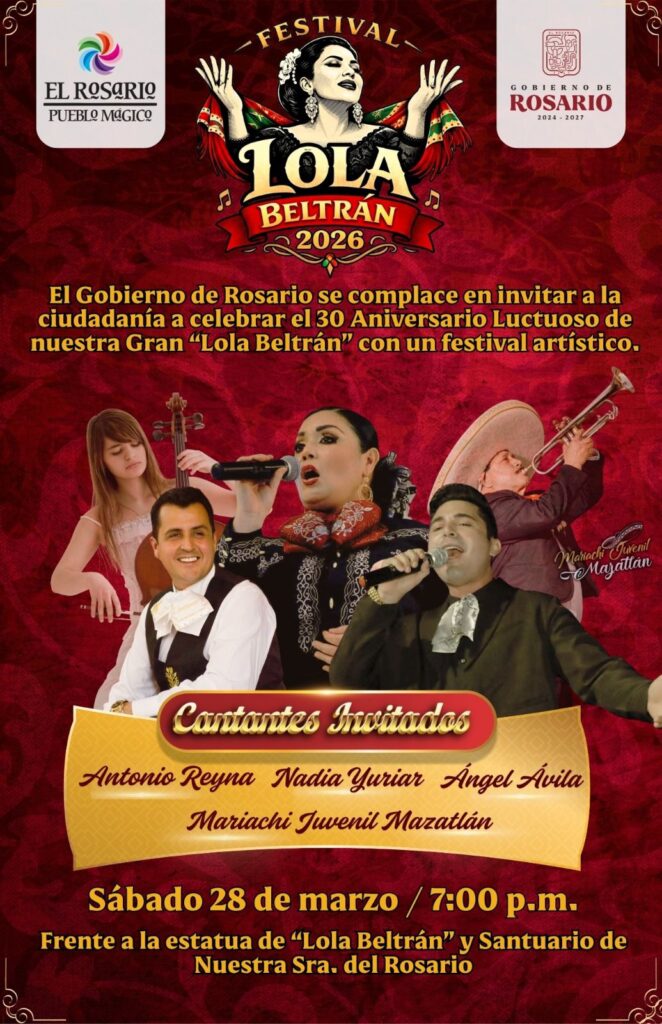 Gobierno Municipal de Rosario prepara gran festival artístico en honor a Lola Beltrán