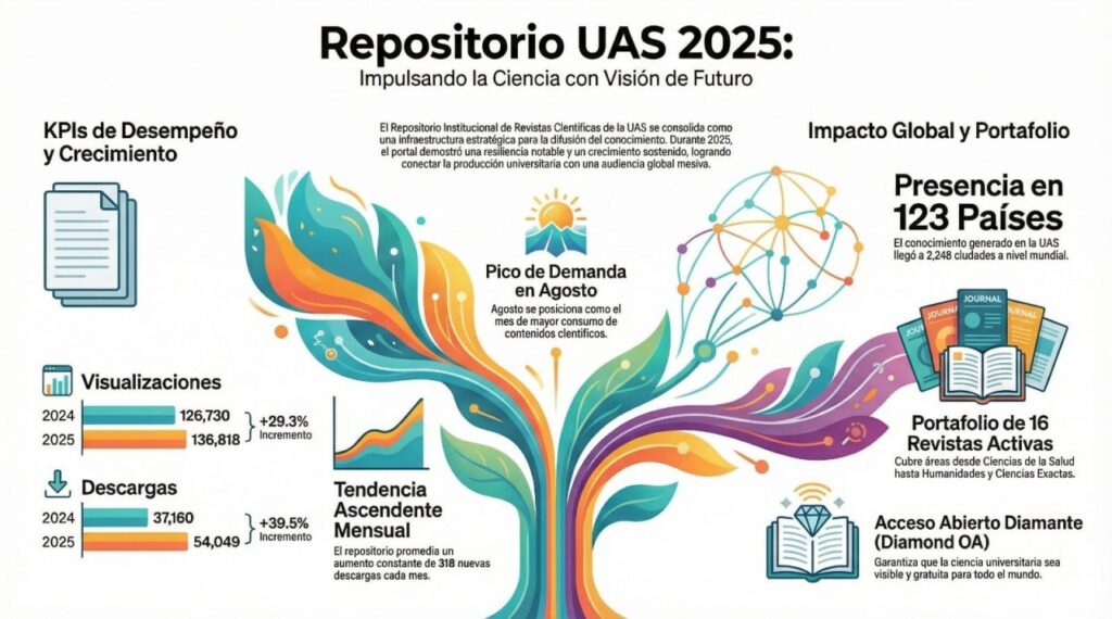 ¡De Sinaloa para el mundo! Investigaciones de la UAS alcanzan 123 países y superan las 136 mil visualizaciones; consolida su proyección con un ecosistema científico de clase mundial