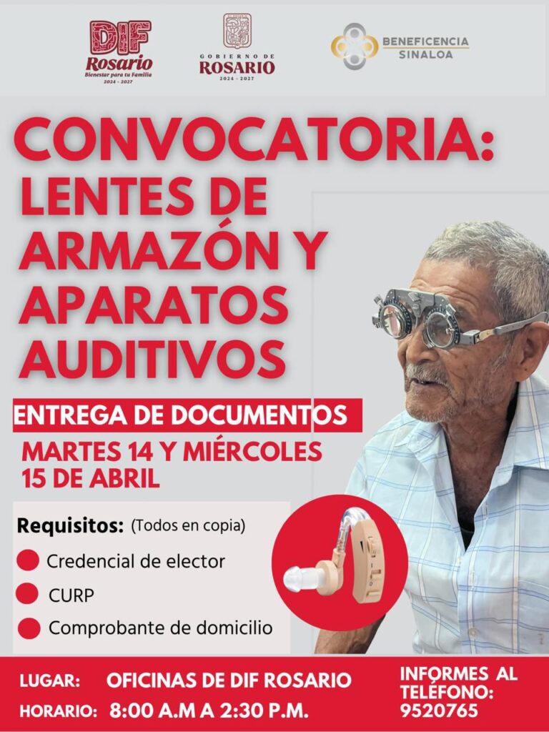 Gobierno de Rosario lanza convocatoria para lentes y aparatos auditivos