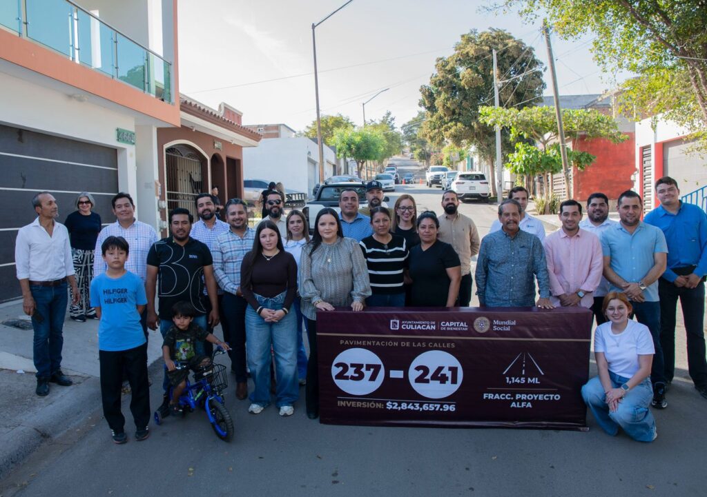 Colonos celebran nuevas calles pavimentadas en Culiacán: “ya caminamos con confianza”
