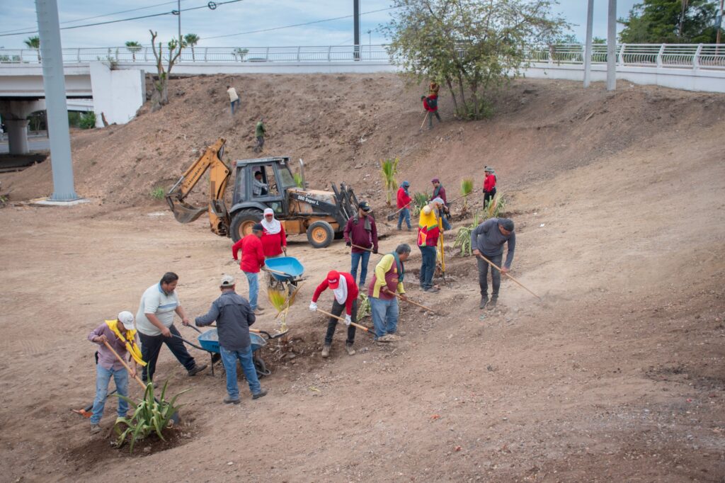 Continúan trabajos de mantenimiento y mejora urbana en vialidades de Culiacán