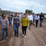 Supervisa Gobernadora Yeraldine construcción de carretera en Mocorito