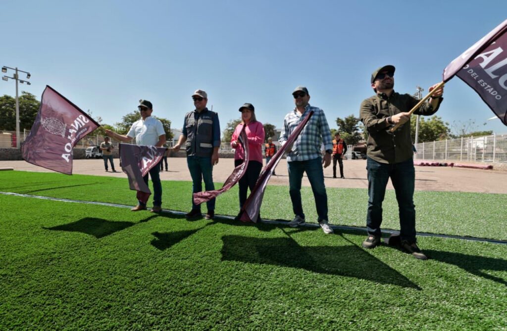 Gobernadora Yeraldine Bonilla supervisa obras de rehabilitación de unidades deportivas populares