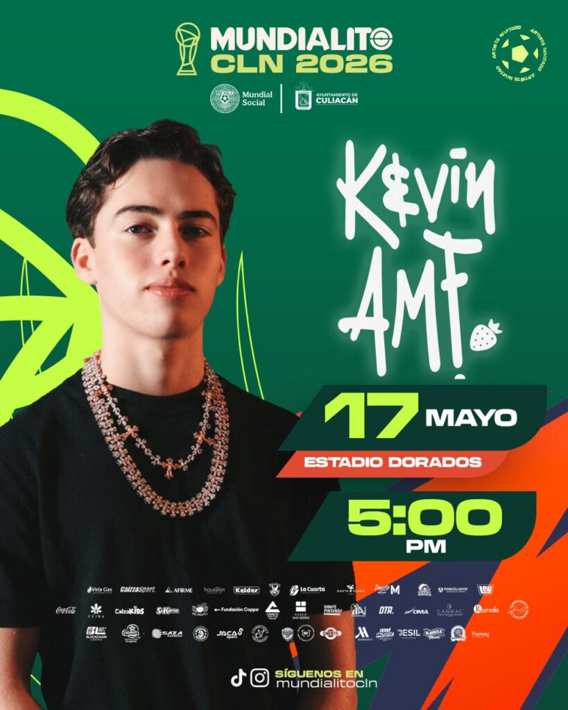 Kevin AMF encabezará la inauguración del Mundialito Culiacán 2026; todo listo para la gran fiesta del futbol infantil