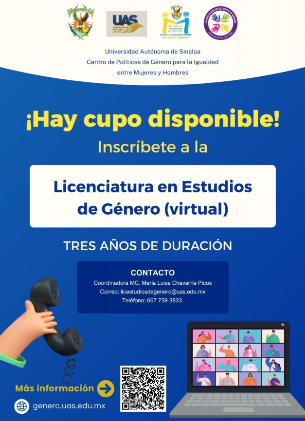 Ofrece la UAS espacios para la Licenciatura en Estudios de Género en modalidad virtual; busca formar expertos en políticas de igualdad