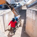 Continúan trabajos de mejoramiento integral en la prolongación Álvaro Obregón, sector sur
