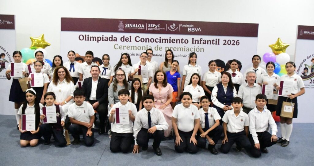 La SEPyC  reconoce a los 27 ganadores de la Olimpiada Estatal del Conocimiento Infantil 2026