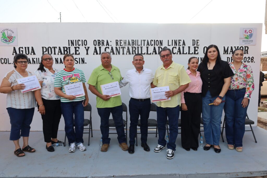 ​Alcalde de Navolato da inicio a obra integral de agua potable y alcantarillado en la colonia Los Albañiles