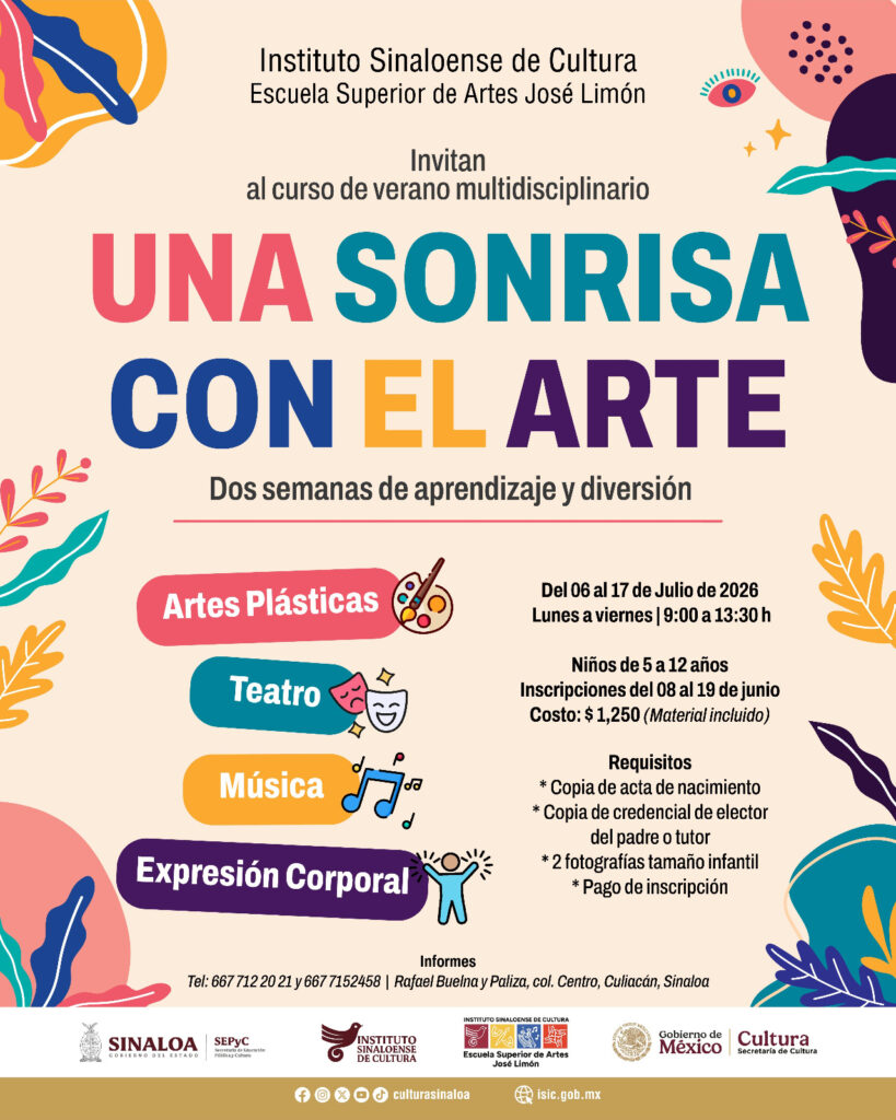 Anuncia el ISIC su taller de verano “Una sonrisa con el arte”