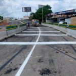 Se habilitaron dos carriles a la circulación de oriente a poniente por la obra del puente del boulevard Pedro Infante.