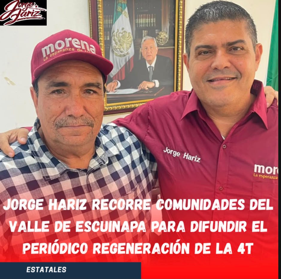 Jorge Hariz recorre comunidades del Valle de Escuinapa para difundir el periódico Regeneración de la 4T