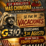Durante unos días los políticos podrán respirar tranquilos… pero que no se acostumbren. El 3 de agosto regresa la mesa de análisis más chingona de Sinaloa. ¡Fugaaaa!