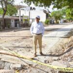 Al 80% el avance de la reparación integral del drenaje de la Calle Daniel Castillo en la Burócrata.