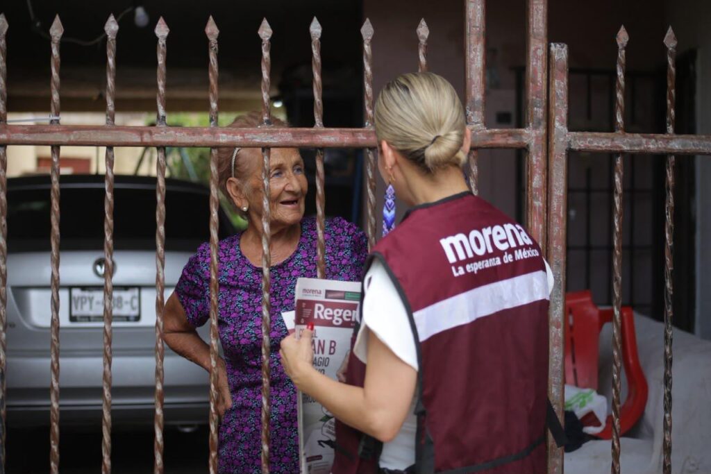 Llama Estrella Palacios a defender la soberanía nacional y consolidar la transformación durante recorridos casa por casa en Culiacán