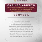 Gobierno de Mazatlán invita a la ciudadanía a participar en la próxima sesión de Cabildo Abierto