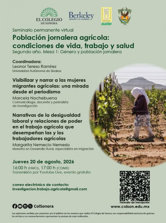 La UAS y red interinstitucional anuncian el segundo ciclo del Seminario Permanente de Población Jornalera Agrícola, Condiciones de Vida, Trabajo y Salud