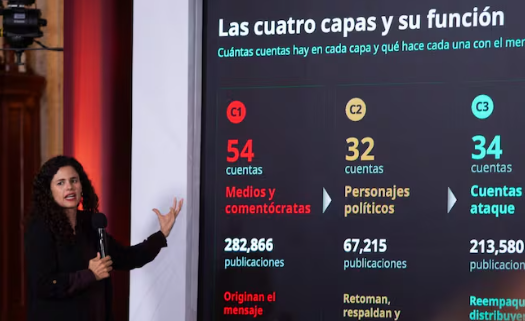 Luisa Alcalde presenta lista de periodistas y políticos que difunden mensajes contra la 4T