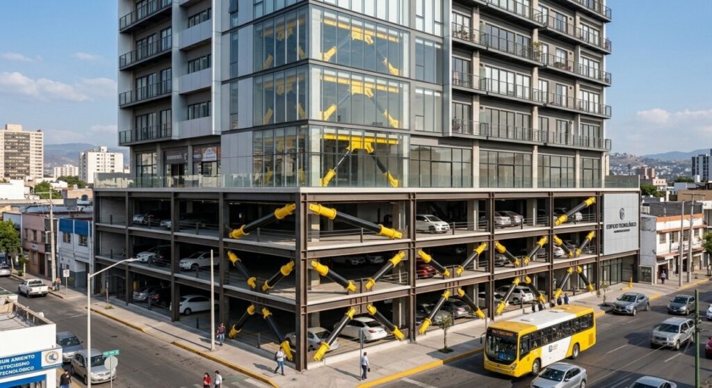 Investigador de la UAS propone sistema híbrido, para reforzar edificios con planta baja débil destinada a estacionamiento ante sismos