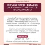 Incrementa a 2.5 millones de pesos el monto máximo de créditos del programa Impulso NAFIN + Estados