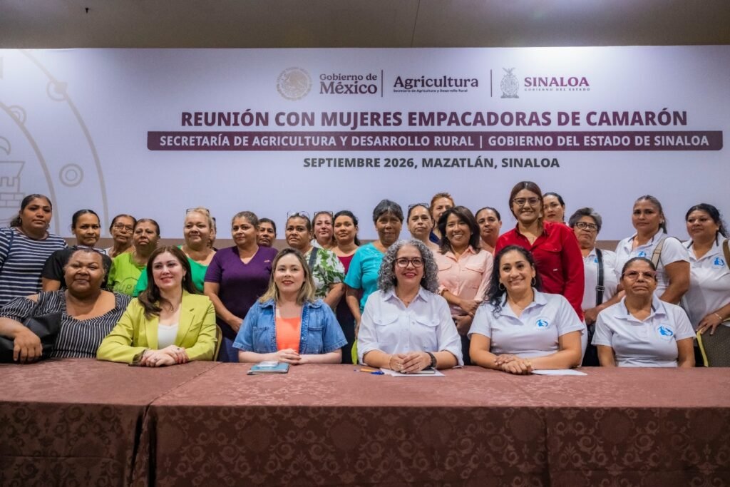Proyectos de emprendimiento para mujeres empacadoras de camarón, anuncian Gobierno de Sinaloa y SADER