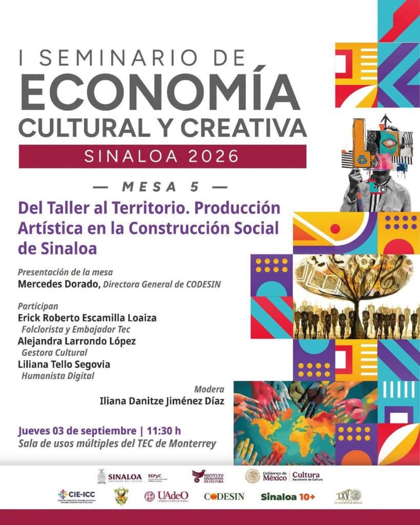 Del taller al territorio, es el tema de este jueves en el Seminario de Economía Cultural y Creativa