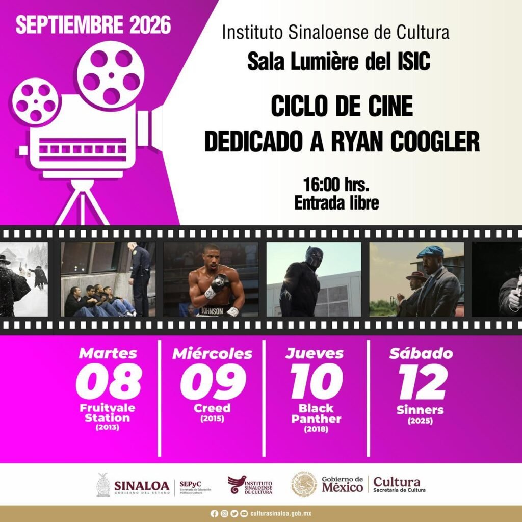 Invita el ISIC a disfrutar del ciclo de cine dedicado al director Ryan Coogler