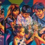 Todo florece con amor, el mural donde niñas y niños son protagonistas