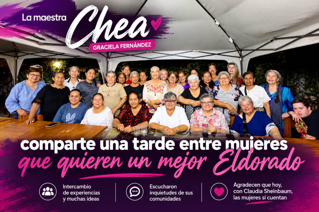 La maestra Chea comparte una tarde entre mujeres que quieren un mejor Eldorado
