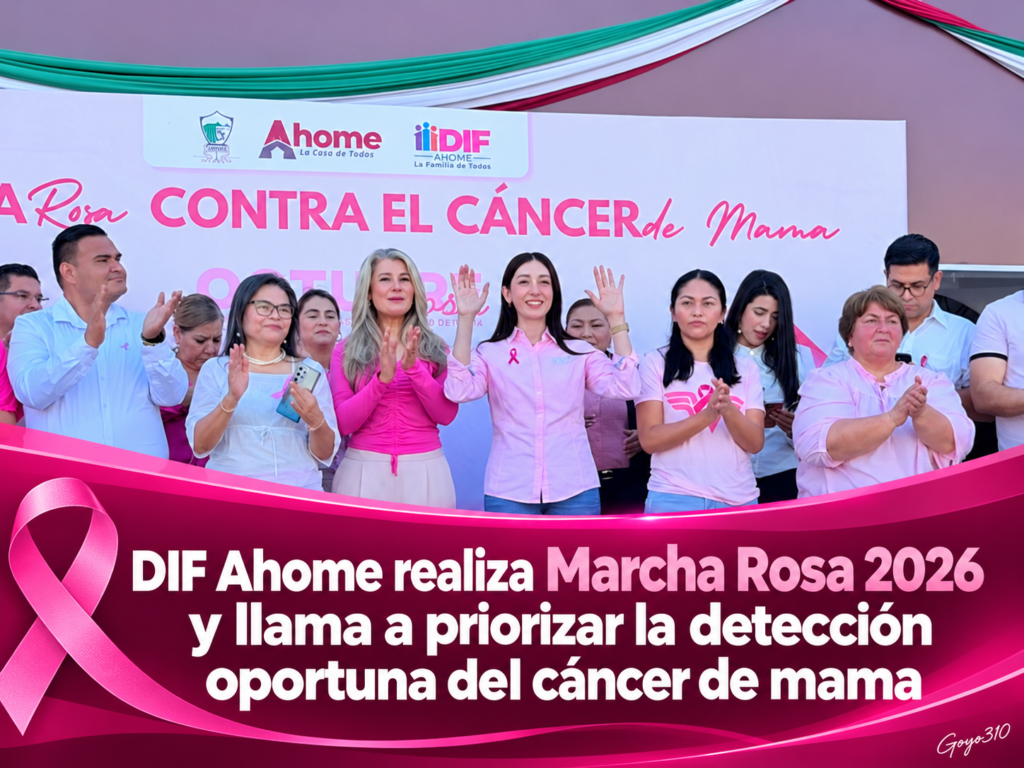 DIF Ahome realiza Marcha Rosa 2026 y llama a priorizar la detección oportuna del cáncer de mama